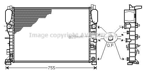 AVA QUALITY COOLING Jäähdytin,moottorin jäähdytys MSA2341